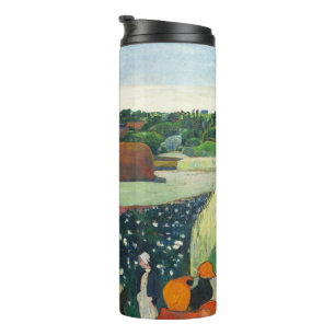 Gauguin Haystacks in Brittany Vintage Art Poster Thermal Tumbler
