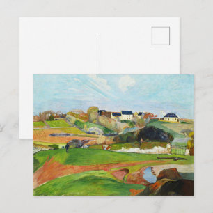 Gauguin Landscape at Le Pouldu Vintage Art Print Postcard