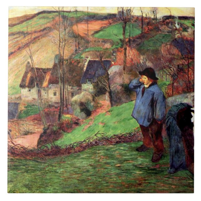 Gauguin - Landscape of Brittany Tile (Front)