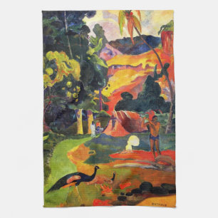 Gauguin Landscape with Peacocks Kitchen Towel