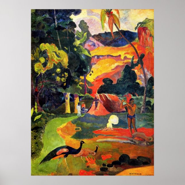 Gauguin Landscape with Peacocks Poster (Front)
