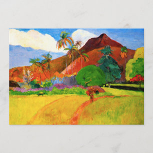 Gauguin Mountains in Tahiti Invitations