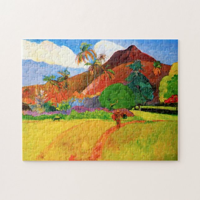 Gauguin Mountains in Tahiti Puzzle (Horizontal)
