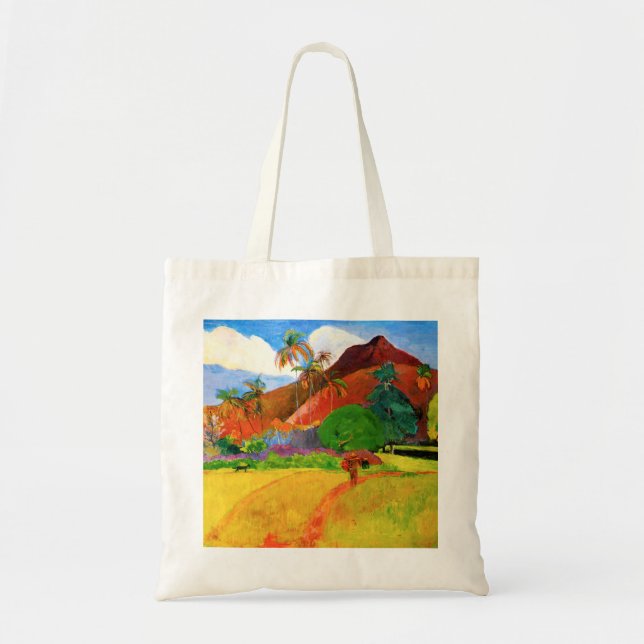 Gauguin Mountains in Tahiti Tote Bag (Front)