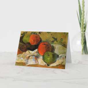 Gauguin painting - Apples and Bowl Card