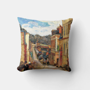 Gauguin painting, Rue Jouvenet in Rouen, Cushion