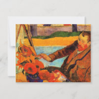 Gauguin painting, Van Gogh Painting Sunflowers,