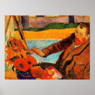 Gauguin painting, Van Gogh Painting Sunflowers, Poster