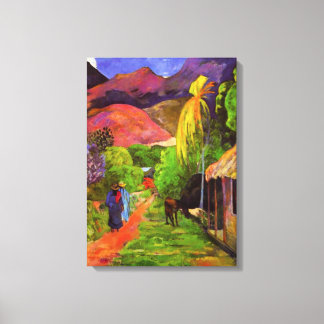 Gauguin Road in Tahiti Canvas Wrap