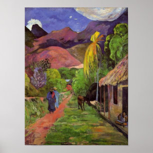 Gauguin - Road in Tahiti Poster