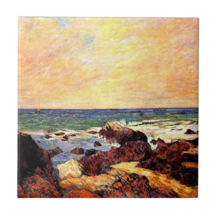 Gauguin - Rocks and Sea, fine art, Tile