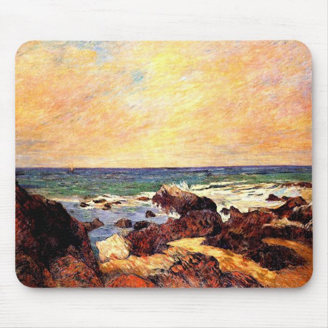 Gauguin - Rocks and Sea, Mouse Mat (Front)