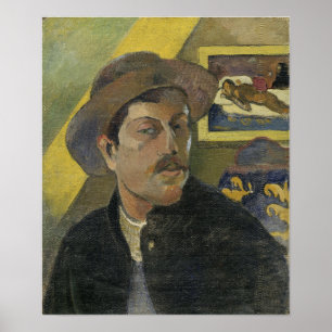Gauguin - Self Portrait With A Hat 1893 Poster