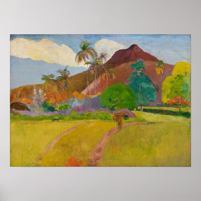Gauguin - Tahitian Landscape 1891 Poster (Front)