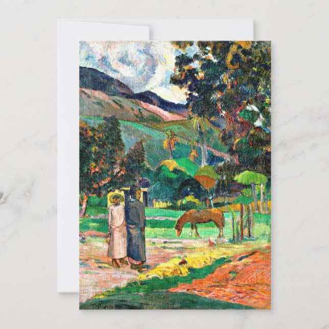 Gauguin - Tahitian Landscape, 1892 Card (Front)