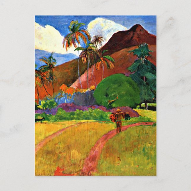 Gauguin - Tahitian Mountains Postcard (Front)