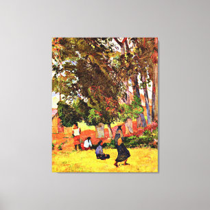 Gauguin - Tahitian Village, Canvas Print