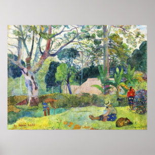 Gauguin The Big Tree Te raau rahi Art Poster