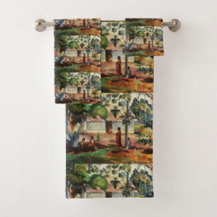 Gauguin The Large Tree Te raau rahi Art Poster Bath Towel Set