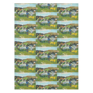 Gauguin The Swineherd Vintage Rural Art Poster Tablecloth