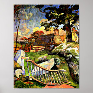 Gauguin - The Wooden Gate, the Pig Keeper Poster