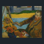 Gauguin - Vincent Van Gogh Painting Sunflowers Poster<br><div class="desc">Vincent Van Gogh Painting Sunflowers 1888 by Paul Gauguin. For more poster-ready images from Zedign Art Series Book 7 "Paul Gauguin - Paintings & Drawings",  visit https://books.zedign.com/zas/7.html</div>