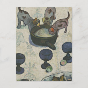 Gauguin Vintage Still Life With Three Puppies Postcard