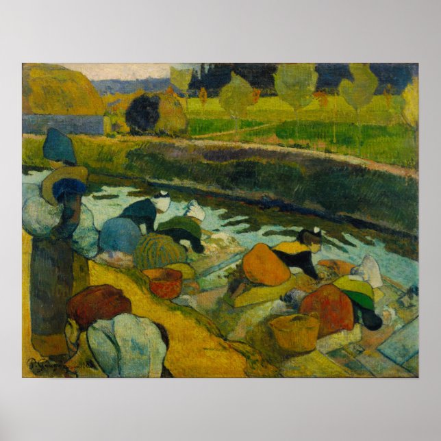 Gauguin - Washerwomen 1888 Poster (Front)