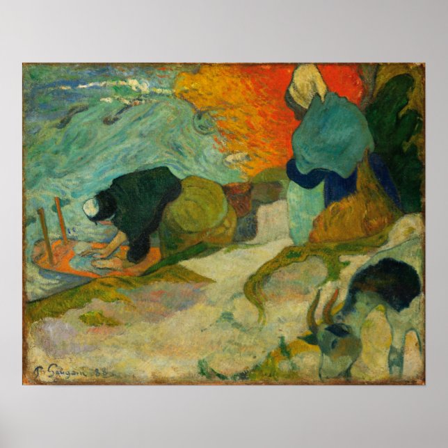 Gauguin - Washerwomen In Arles 1888 Poster (Front)