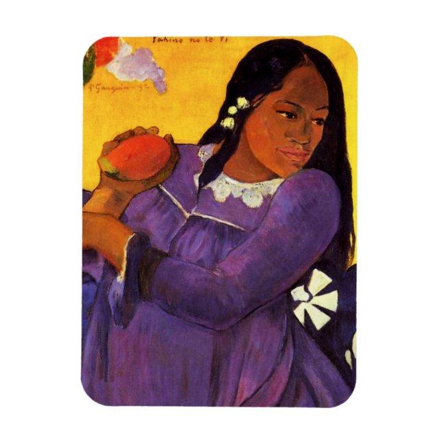 Gauguin Woman With A Mango Magnet (Vertical)
