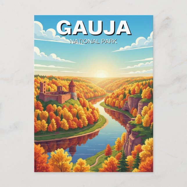 Gauja National Park Latvia Travel Postcard (Front)