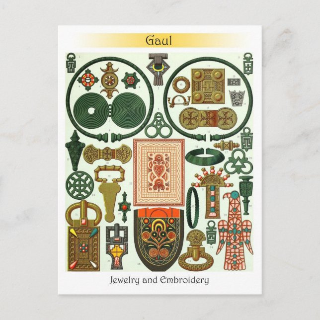 Gaul - Jewellery and  Embroidery Postcard (Front)