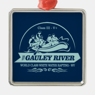 Gauley River (rafting2) Metal Tree Decoration