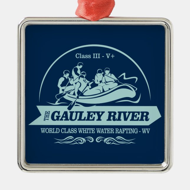 Gauley River (rafting2) Metal Tree Decoration (Front)