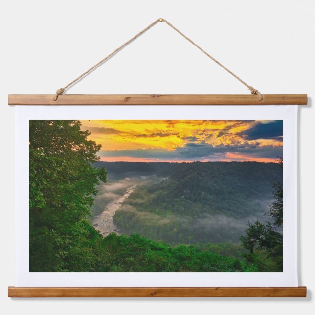 Gauley River Sunrise Hanging Tapestry (Front)