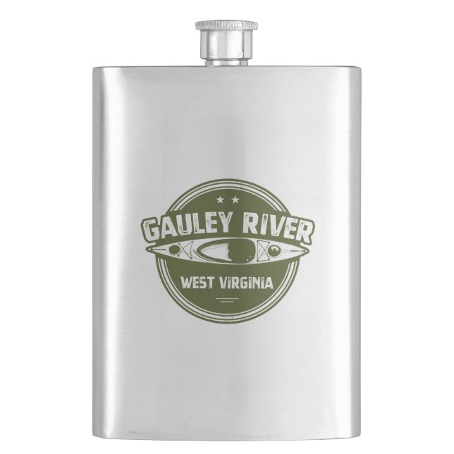 Gauley River, West Virginia Hip Flask (Front)
