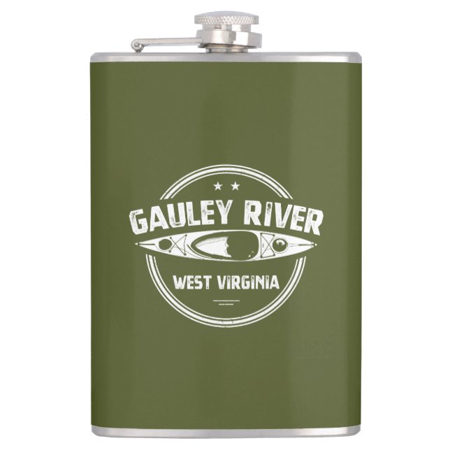 Gauley River, West Virginia Hip Flask (Front)