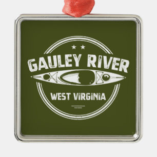 Gauley River, West Virginia Metal Tree Decoration