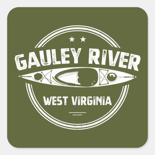 Gauley River, West Virginia Square Sticker (Front)