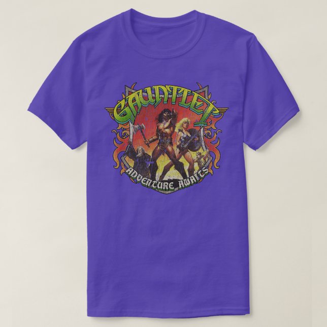 Gauntlet Adventure Awaits 1985 T-Shirt (Design Front)