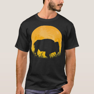 Gaur Easy Halloween Outfit Indian bison O Moon Cos T-Shirt
