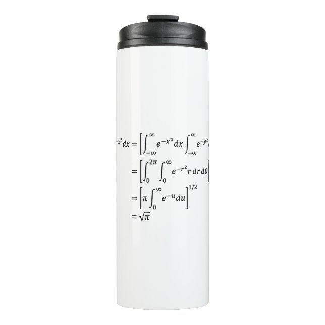 gaussian integral, math and science thermal tumbler (Front)