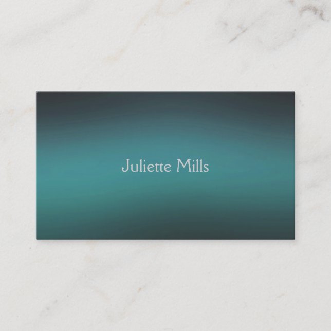 Gaussian Turquoise Business Card (Front)