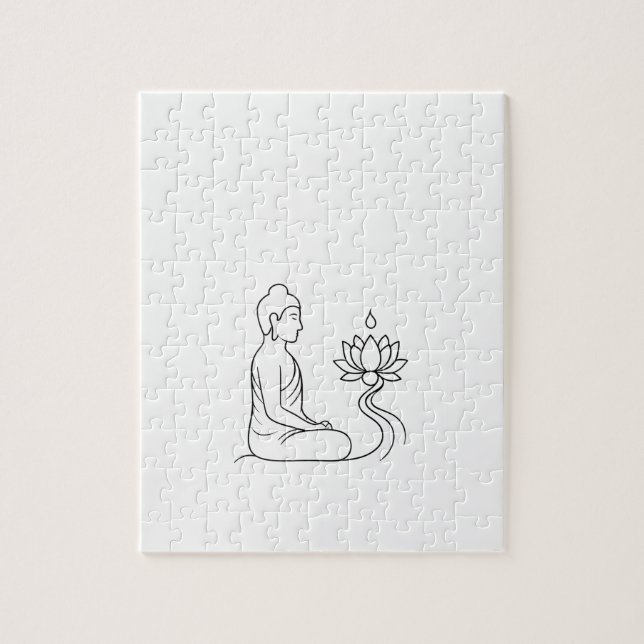 Gautam Buddh Dhamma Meditation Puzzle | Peaceful S (Vertical)