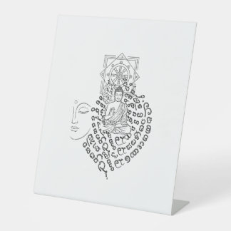 Gautam Buddh Dhamma Meditation Table Sign | Minima