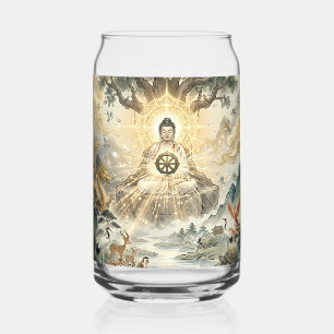 Gautam Buddh Meditation Art Glass - Peaceful Dhamm
