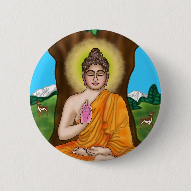 Gautam Buddha Button (Front)
