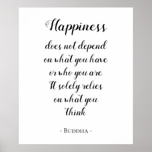 gautam buddha quote about happiness poster