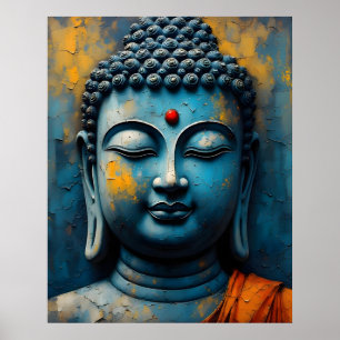 Gautama Buddha Painting - Modern Impasto Art Poster