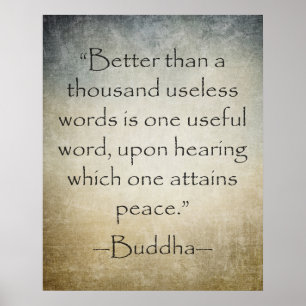 Gautama Buddha's Inspirational Quote Poster